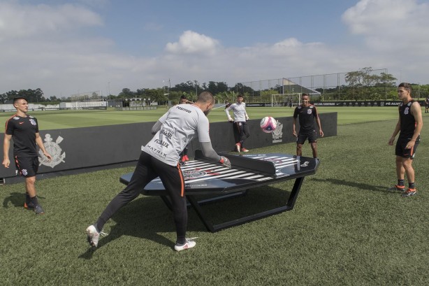 Treino do Corinthians antes do jogo contra o Bragantino, pelo Paulistão