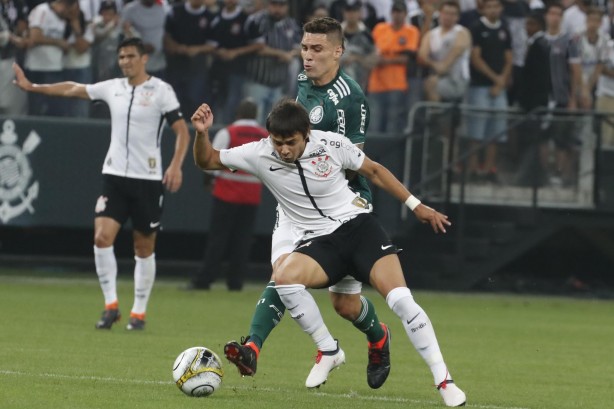 Romero entrou no segundo tempo contra o Palmeiras, na Arena Corinthians, pela final do Paulistão