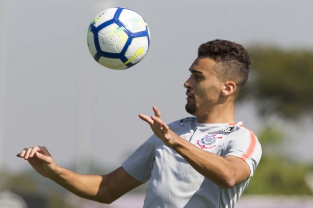 Léo Santos no treino desta manhã