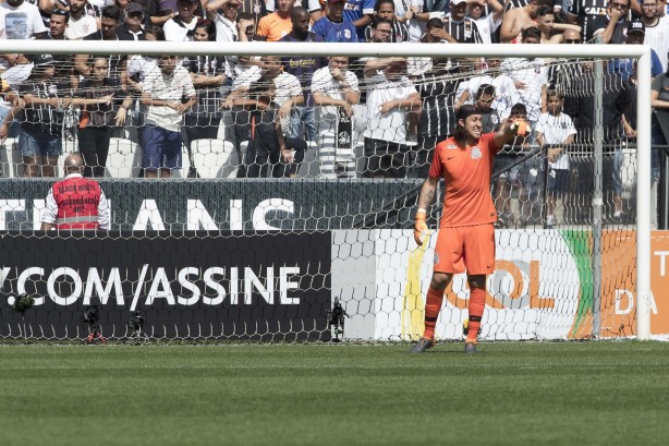 O goleiro Cássio durante jogo na Arena Corinthians, contra o Ceará