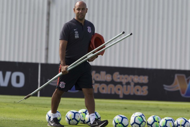 Tudo pronto para o treino desta manhã no CT