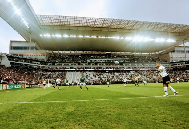 Arena Corinthians durante o Dérbi, em partida válida pelo Brasileirão