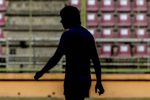 Romero treina no estádio Metropolitano de Lara, na Venezuela