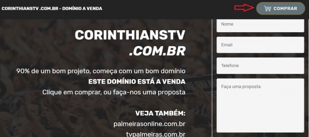 Domínio da Corinthians TV foi registrado e está a venda