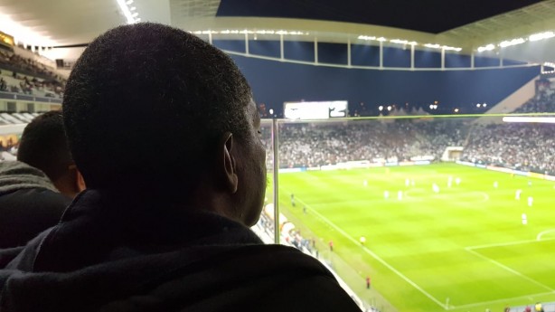 Seu Vilson no tirou o olho da bola na reta final da partida