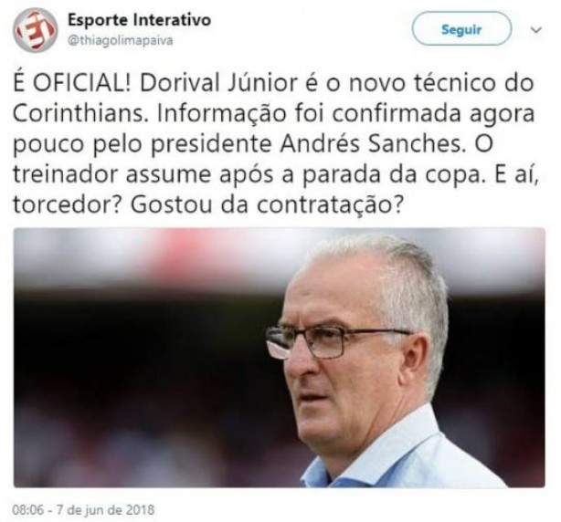 Dorival Júnior fake news