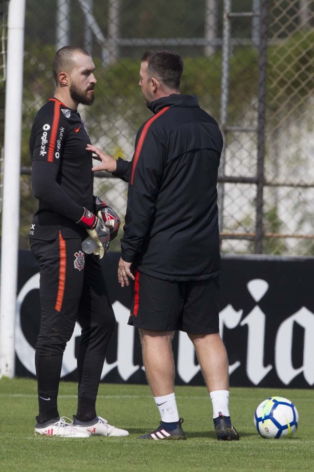 Walter no treino desta segunda