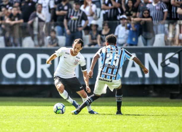 Rodriguinho fez uma partida discreta contra o Grêmio, na Arena Corinthians