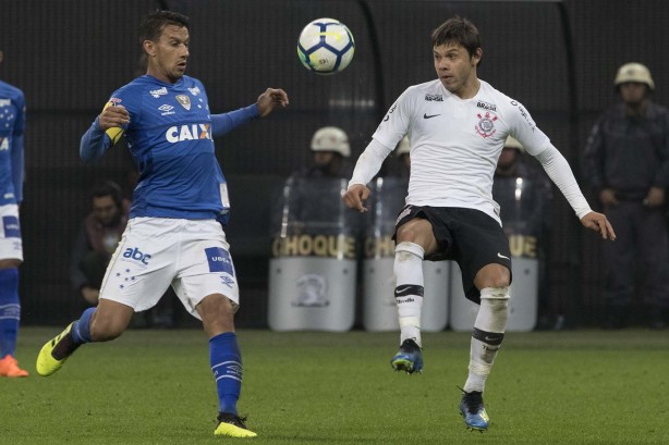 Angel Romero durante o jogo contra o Cruzeiro, na Arena Corinthians, em partida amistosa