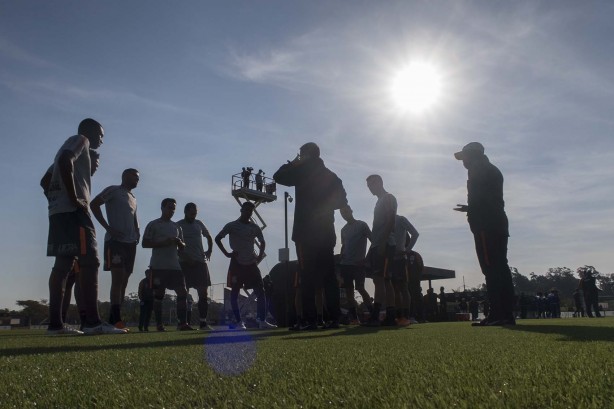 Teve jogo-treino no CT contra o São Caetano nesta quinta-feira