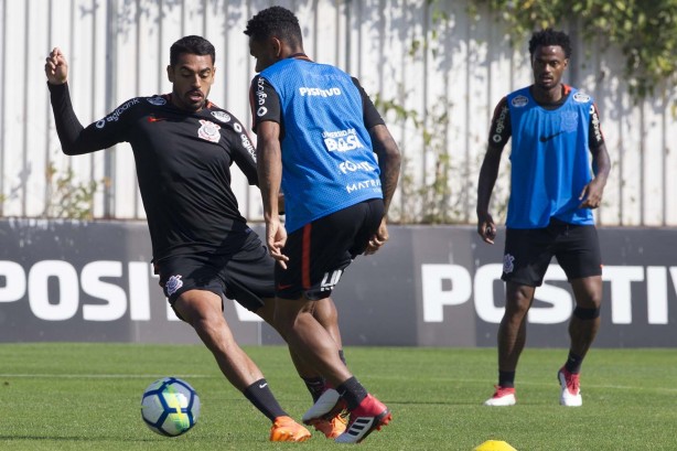 Júnior Dutra e Renê Júnior no treinamento deste sábado