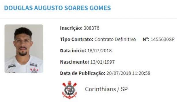 Douglas já pode fazer sua estreia pelo Timão