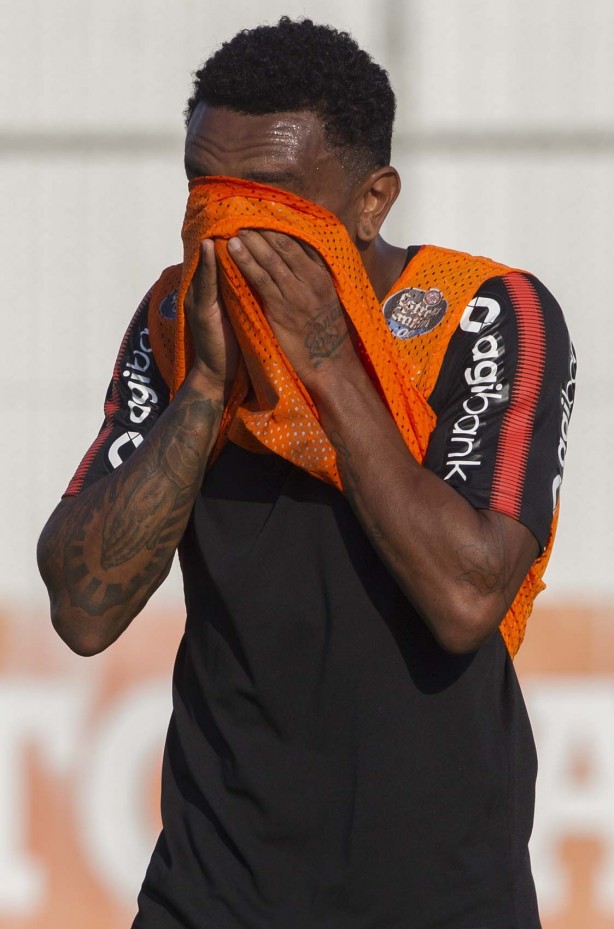 Paulo Roberto no treinamento de hoje no CT