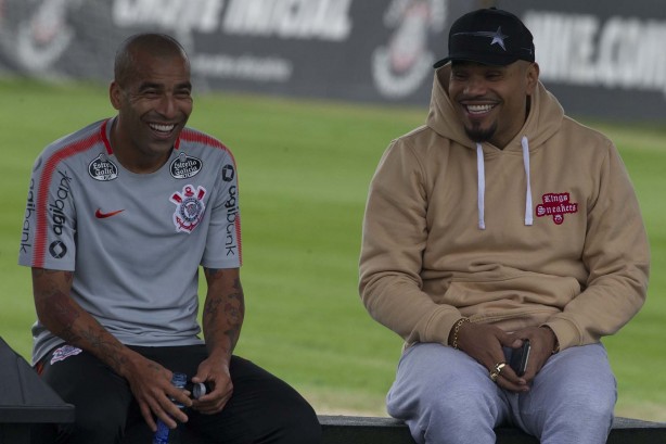 Sheik e o cantor Naldo no CT Joaquim Grava