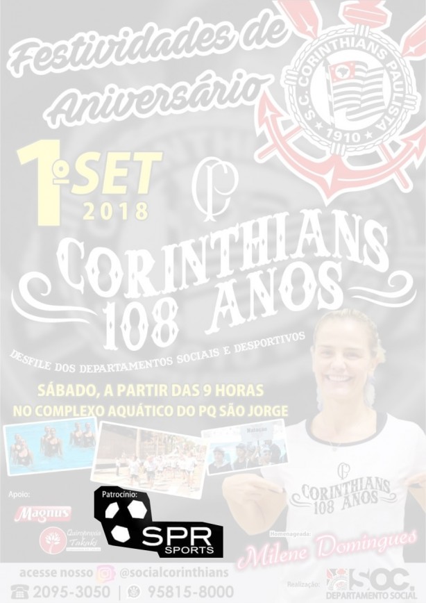 Evento no aniversário do Corinthians com patrocínio da SPR
