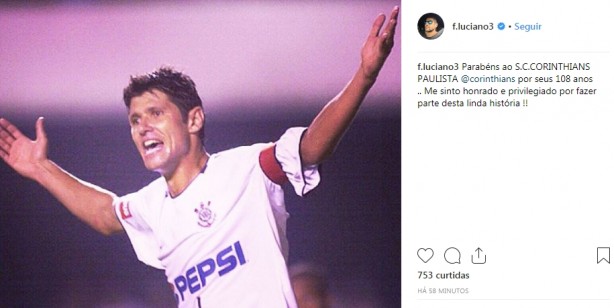 Fábio Luciano comemorou aniversário do Corinthians