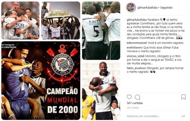 Gilmar Fubá também deixou mensagem para o Corinthians