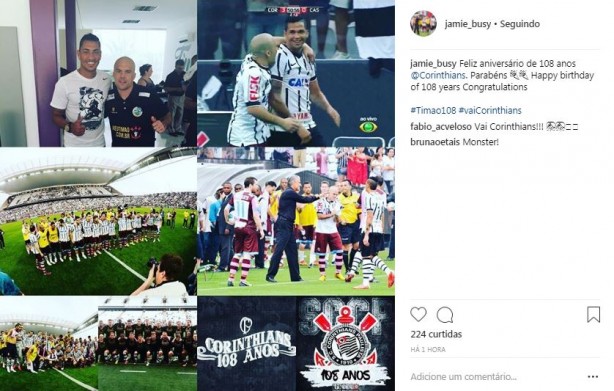 Jamie Byatt também deu parabéns ao Corinthians