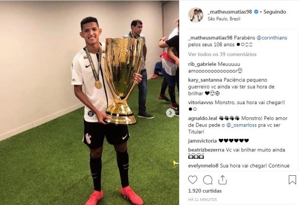 Matheus Matias é um dos nomes mais queridos pela Fiel