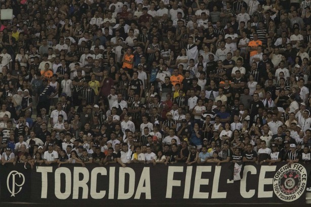 A Fiel marcou presença na partida contra o Ceará, que foi em Fortaleza