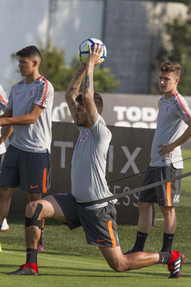 Pedro Henrique no treinamento com foco no Flamengo, pela Copa do Brasil