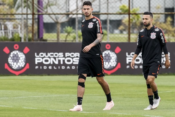 Pedro Henrique e Clayson no treino de hoje no CT Joaquim Grava