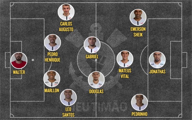 Escalao do Corinthians contra o Santos