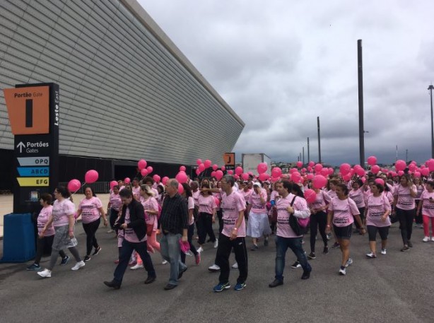 Outubro Rosa - chegada à Arena 3