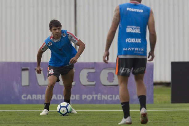 Romero atuando no treino desta quarta
