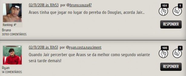 Comentários da Fiel sobre Araos
