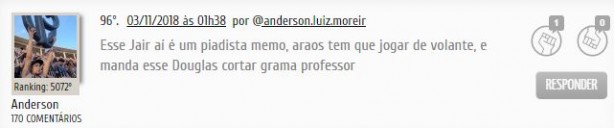 Fiel deu seus pitacos sobre a escolha por Araos