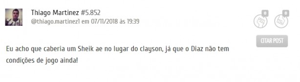 Comentrio sobre escalao