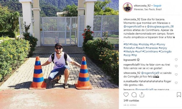 Roger comentou irritado a publicação do torcedor alvinegro