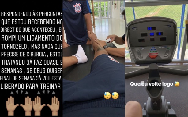 Bilu publicou uma série de fotos do seu tratamento