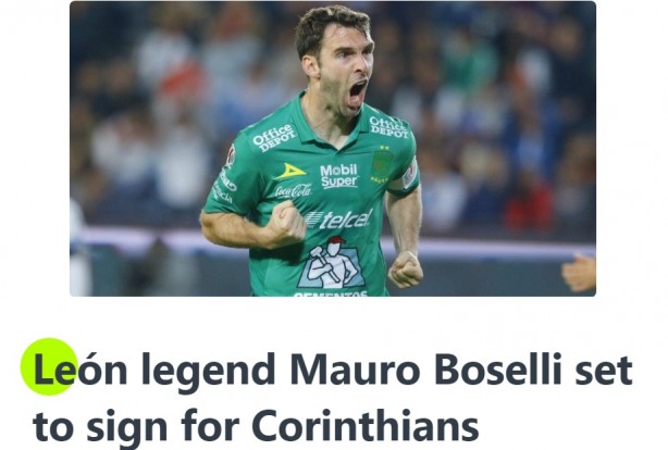 Lenda do Len, Mauro Boselli se prepara para acertar com Corinthians