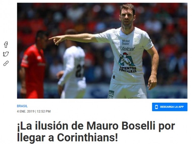 O encanto de Mauro Boselli por chegar ao Corinthians