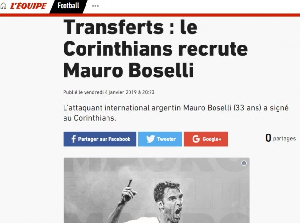 Transferências: Corinthians recruta Mauro Boselli