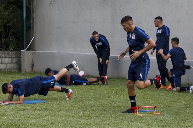 João Celeri no treinamento de hoje para o próximo desafio do Timão na Copinha 2019