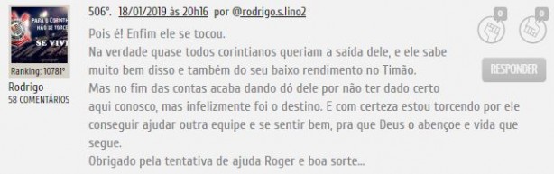 Comentário 4 Roger