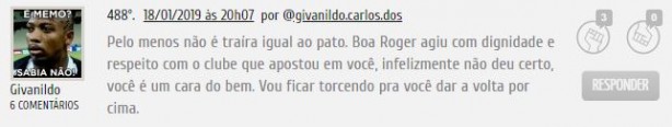 Comentário 6 Roger