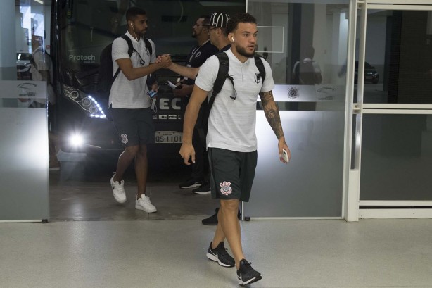 André Luís chega à Arena Corinthians para jogo contra o São Caetano, pelo Campeonato Paulista