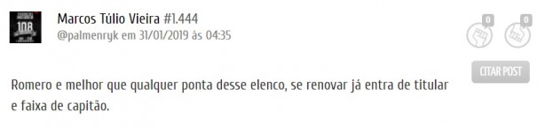 Corinthians vive impasse sobre renovação de Romero
