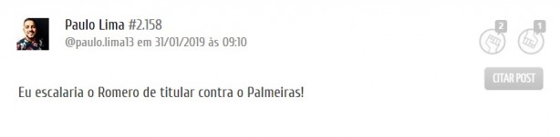 No fórum do Meu Timão, uma série de alvinegros querem Ángel de volta