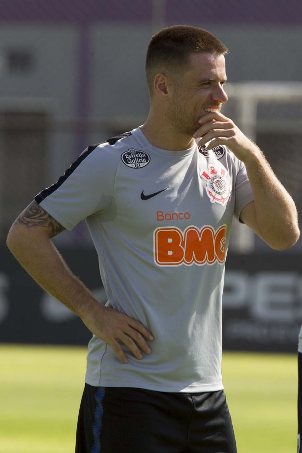 Ramiro no último treino antes do jogo contra o Palmeiras, pelo Paulistão 2019