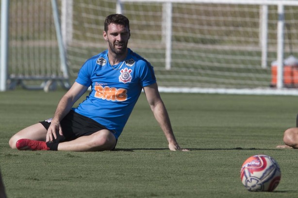 Mauro Boselli no treino deste sábado no CT Joaquim Grava