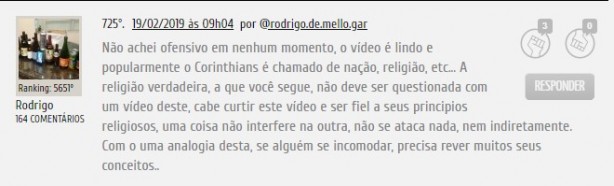 Reações da Fiel sobre o Corinthianismo