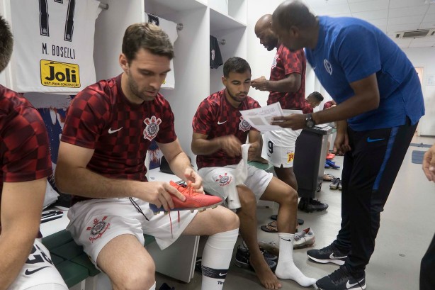 Boselli no vestiário antes do jogo contra o Ceará, pela Copa do Brasil