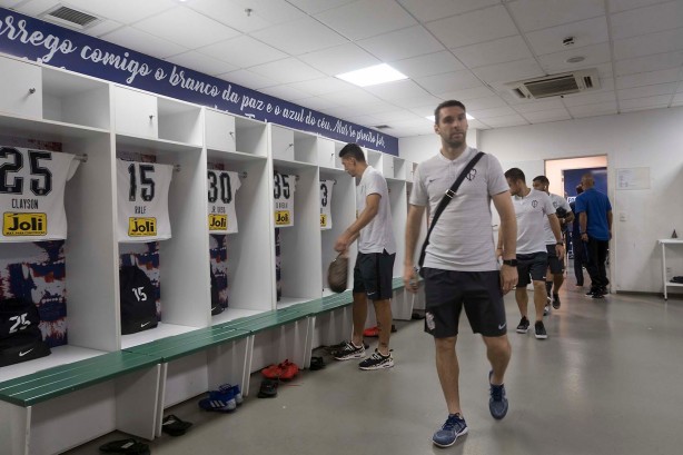 Boselli no vestiário do Castelão antes do jogo contra o Ceará, pela Copa do Brasil