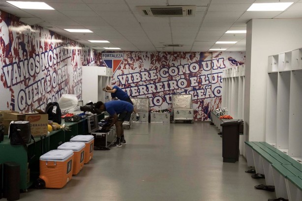 Vestiário antes de Ceará e Corinthians, pela Copa do Brasil