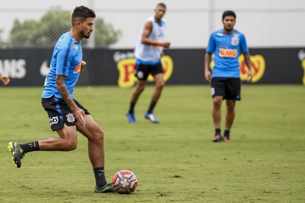 Pedro Henrique no treino deste sábado no CT Joaquim Grava